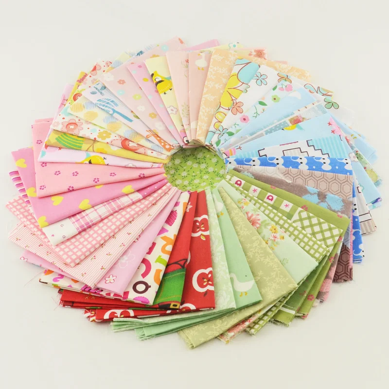30 Pieces 10cmx10cm Cotton Fabrics Twill Charm Packs Patchwork Fabrics
Quilting Stash No Repeat Design Tissue Cloth Bedding
