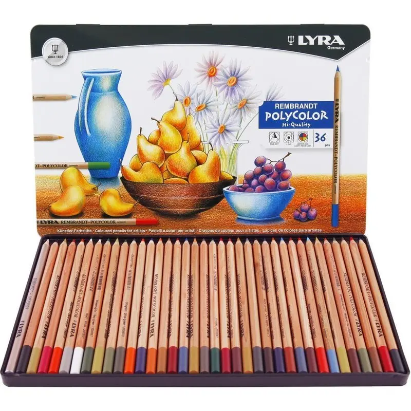 

LYRA 36 Colors Rembrandt Polycolor Color Pencil Set Drawing Pencils Oil Crayon De Couleur Colour Colored Pencils Art Supplies