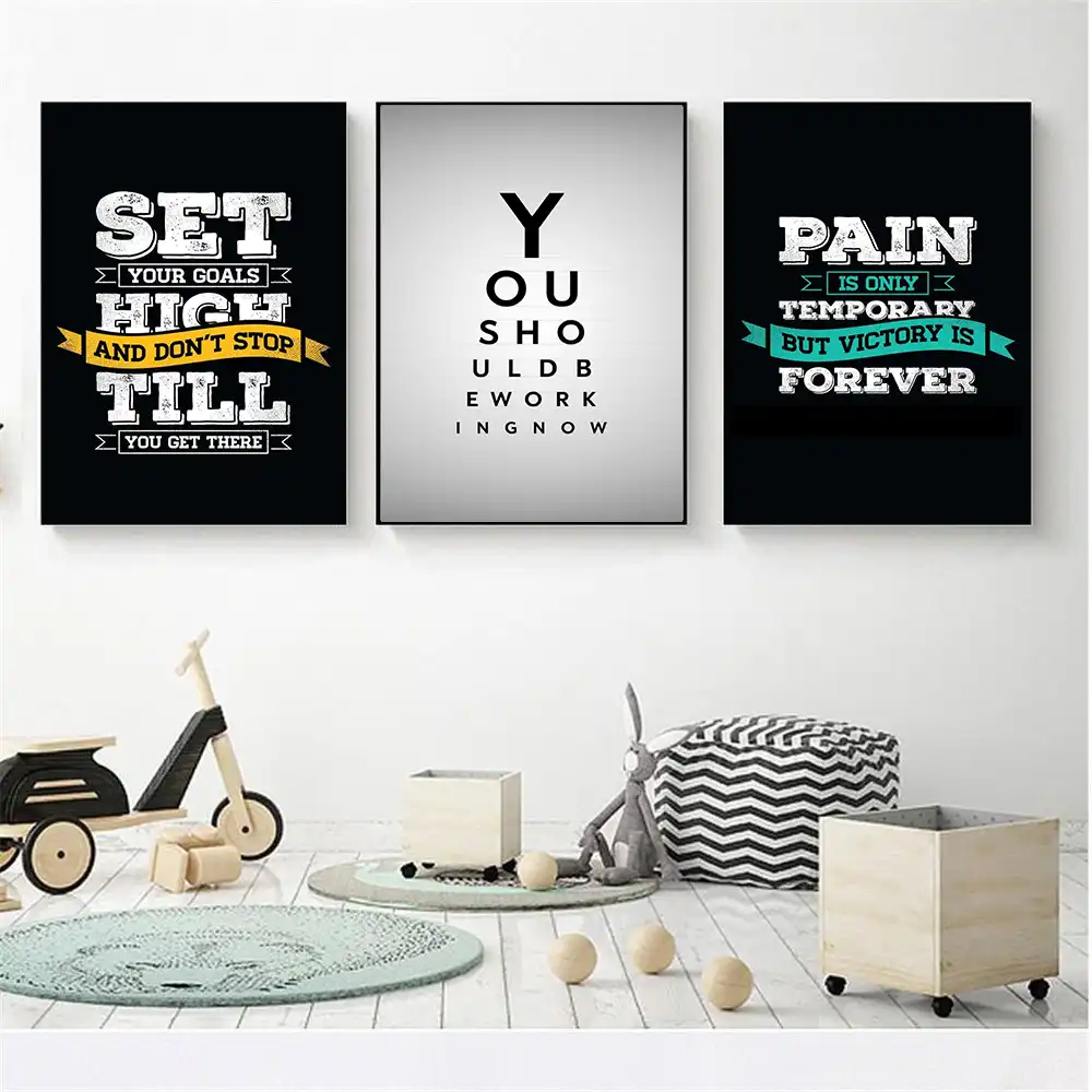 Quotes Poster Bedroom Decor Wall Art Sayings Life Way Inspirational Poster Nordic Home Kitchen Canvas Print Kids Room Decor