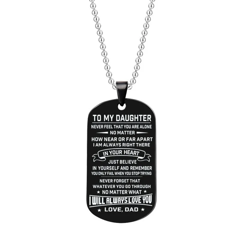 Personalized Camouflage Military Uniform Pendant Necklace Hip-Hop Dog Tag  Chain Jewelry Men and Women Stainless Steel Jewelry