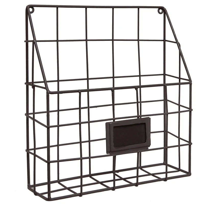 Us 41 0 Metal Wire Wall Magazine Rack Bin Newspaper Mounted Mail Sorter With Chalkboard Label In Bookcases From Furniture On Us 41 0 Metal Wire Wall Magazine Rack Bin Newspaper Mounted Mail Sorter With Chalkboard Label In Bookcases From Furniture On
