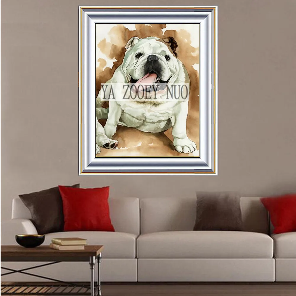 

YA ZOOEY NUO Animal Dog DIY Diamond Embroidery 5D Cross Stitch Square Drill Kits Pasted Crafts Needlework Home Decoration H1669