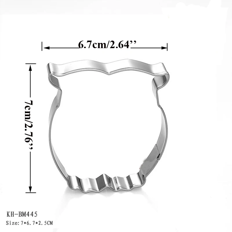 1 шт. patisserie reposteria металлические формочки для печенья животных Сова лошадь помадка-украшение для торта пчела кролик шоколадный кекс форма для бисквитов - Цвет: owls
