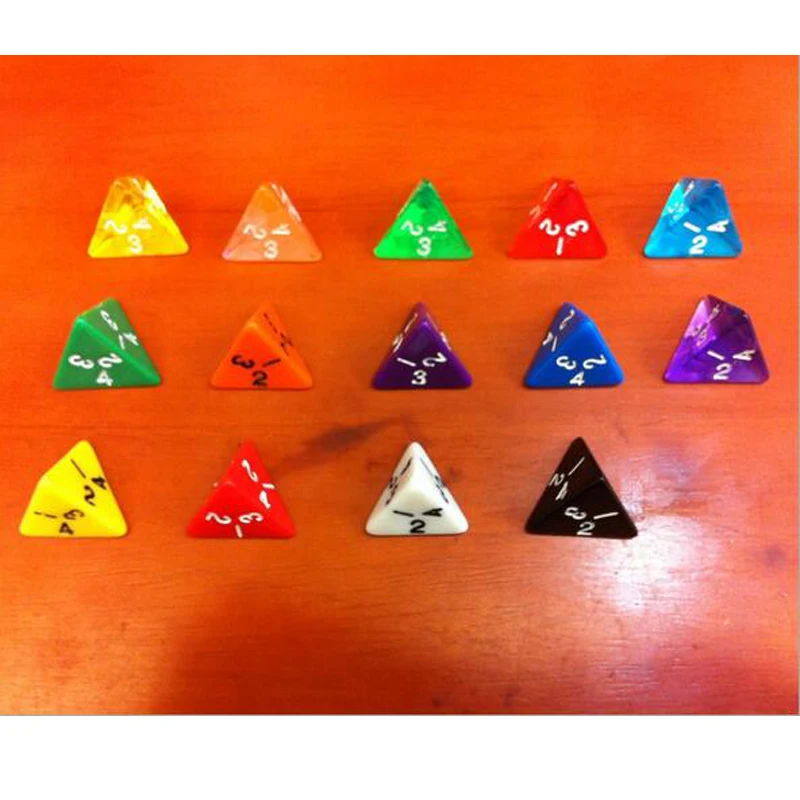 

4 surface acrylic dice props, multi-faceted dice D4 color dice thrown sub