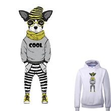 10 28cm Patch Mr Human Dog Style Heat Transfer Appliques A level Washable Super Quality Iron