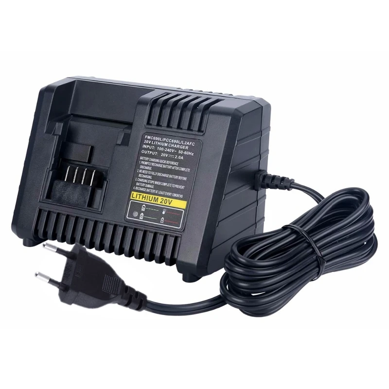 

Bdcac202B 20V Lithium Battery Charger For Black And Decker 20V Lithium-Ion Battery And Porter-Cable Lb20 Lbx20 Lb2X4020 Pcc682