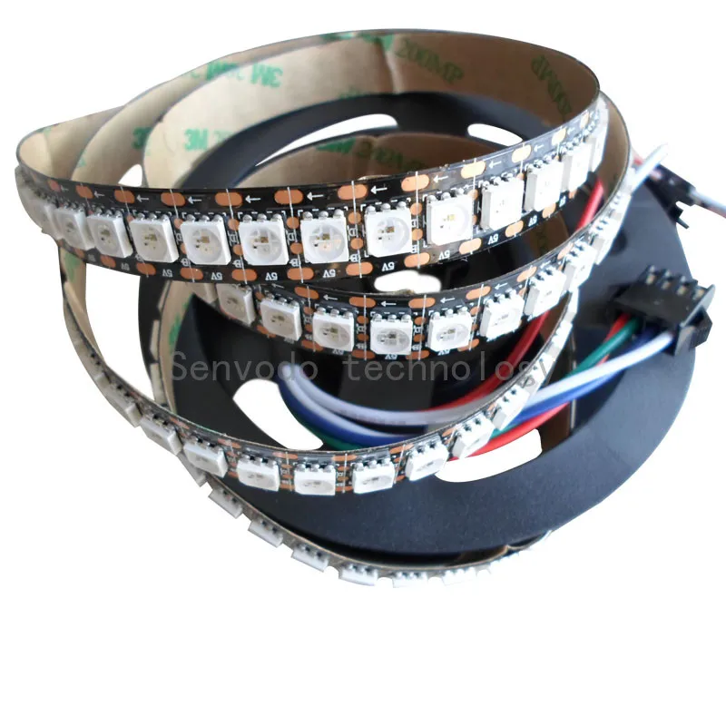 

20mX Newest WS2813 dual-signal wires version flexible RGB LED strip 144LED,60LED,30LED/m, 5m/Roll 5V input express free shipping