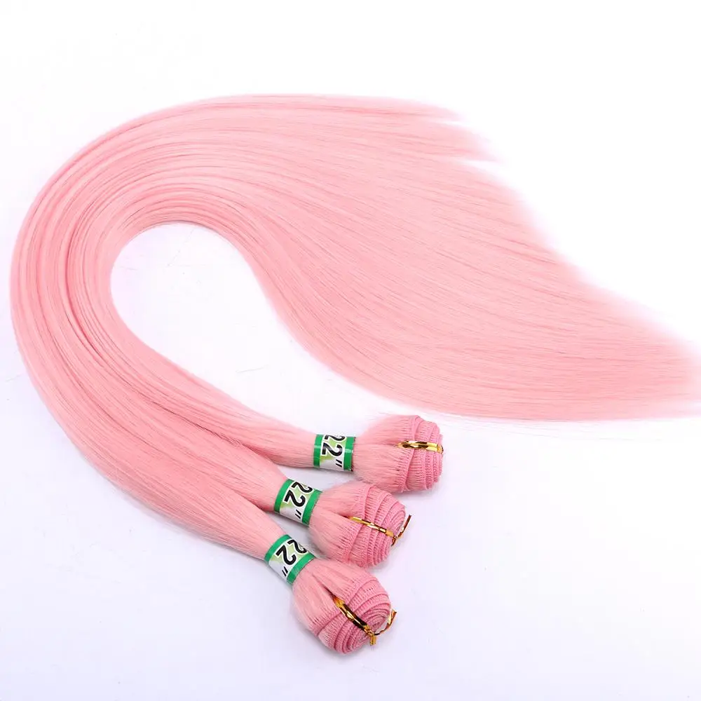 100 г цельные прямые синтетические волосы розовые фиолетовые желтые волоконные плетеные волосы для женщин