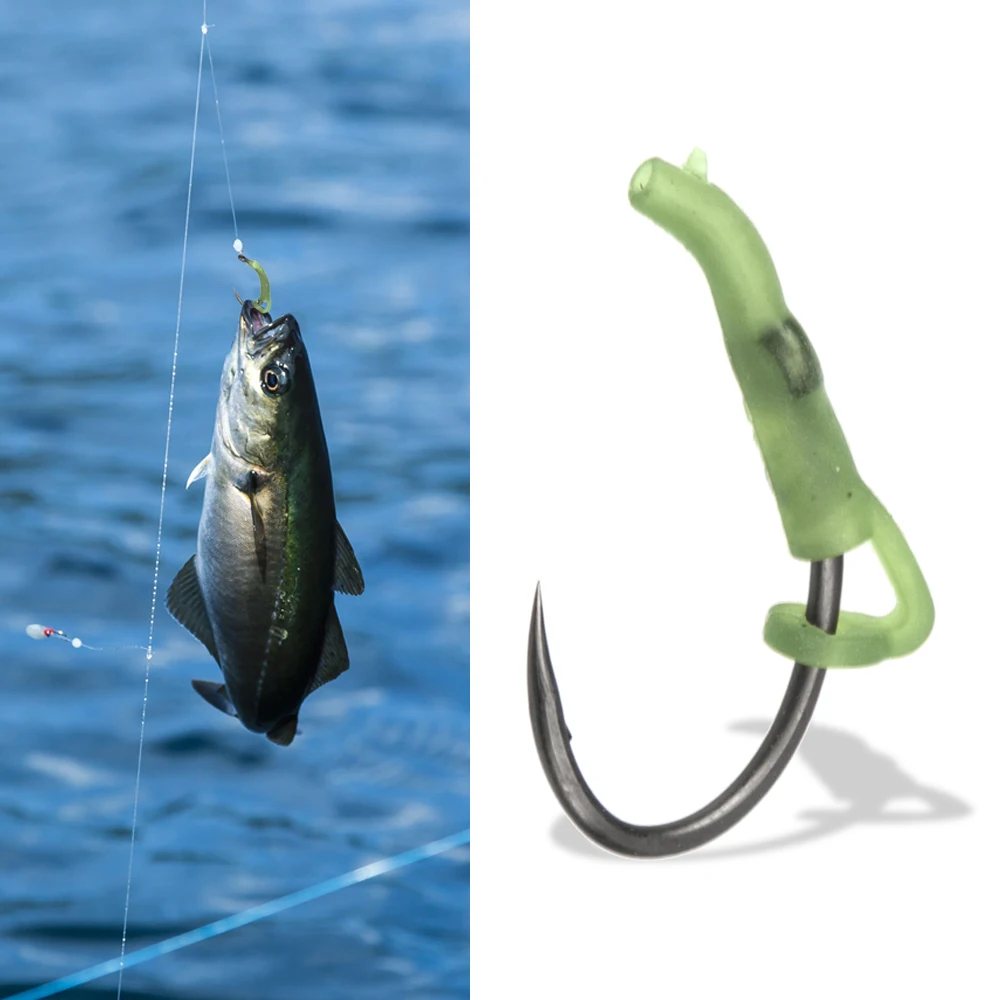 

20pcs Carp Fishing Hook Sleeves D-Rig Line Aligner Hair Rigs Terminal Tackle Lghtweight Hooks Fishing Accessories