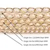 4mm 6mm 8mm Oxidation Champagne Gold Aluminum Twisted Chains with Round Pearl Beads For Diy Jewelry Findings Accessories ► Photo 2/6