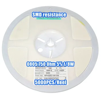

1 Reel 0805 750R 750 Ohm 5% 1/8W SMD Resistance 5000PCS/Reel