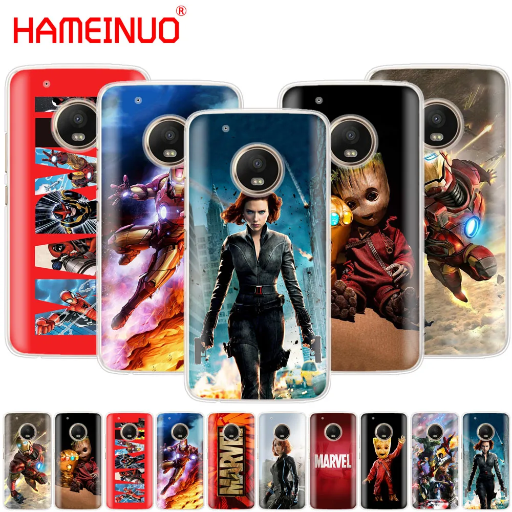 

HAMEINUO Marvel superheroes case phone cover For Motorola Moto X4 C G6 G5 G5S G4 Z2 Z3 PLAY PLUS