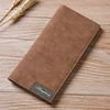 Hot Sale men long retro wallet Casual Male card wallet Soft leather slim thin Purses for young college students Clutch Money Bag ► Photo 1/6