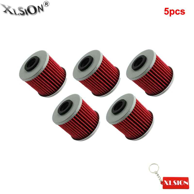 

XLSION Aftermarket 5Pcs Oil Filter For # 15412-MGS-D21 Honda NC700S NC750 S NC750X DCT 750 Transmission Filter 2014-2016