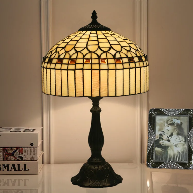 12 Inch Stained Glass European Style Table Light Study Vintage Table Lamp Decoracao Para Casa Home Deco Abajour Para Quarto Lamp