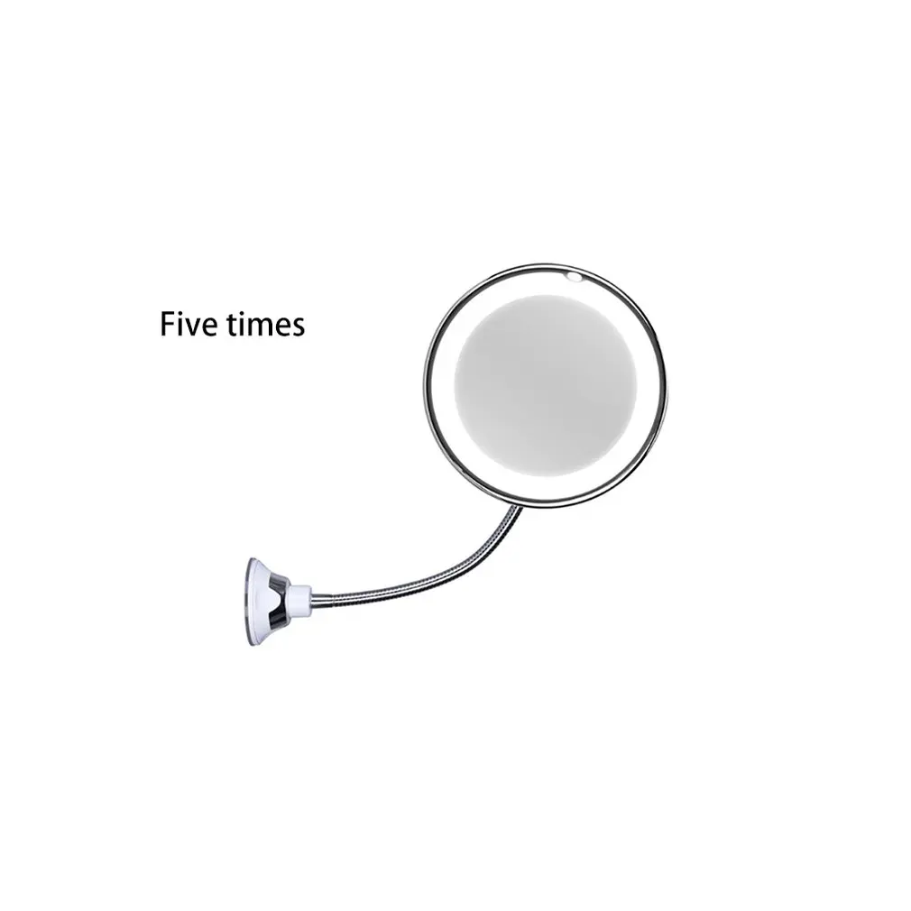 

ABS + Acrylic Lens Flexible Mirror Desktop Lights Makeup Light 360 Degree Suction Cup Adjustable Magnifying Glass