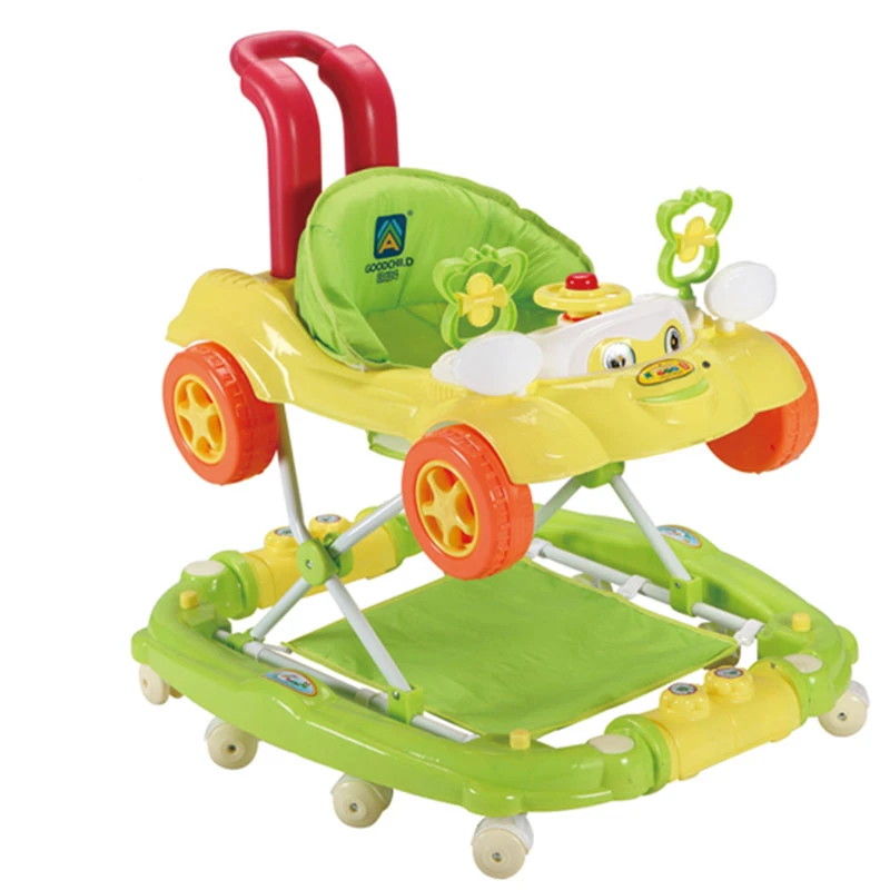 

New Product Baby Walker Portable Light Weight Baby Toddler Walker Wheel Anti Rollover Folding Music Toys Plate Rocking Horse C01