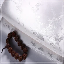 90 см x 100 см классический стиль белый шелк жаккард Гобелен атласная одежда из жаккардовой ткани постельное белье в стиле пэчворк ткань дом текстиль Шитье