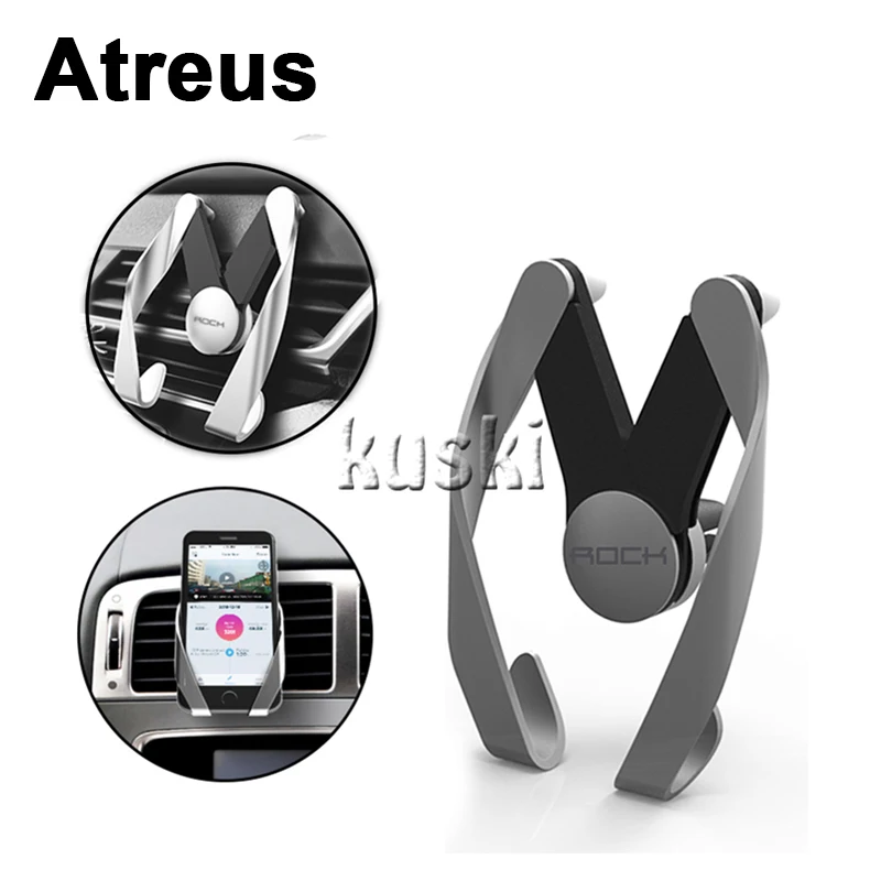 

Atreus 1Pcs Car Accessories Auto Air Conditioning Outlet Mobile Phone Holder Sticker for BMW e46 e39 Toyota corolla Honda civic