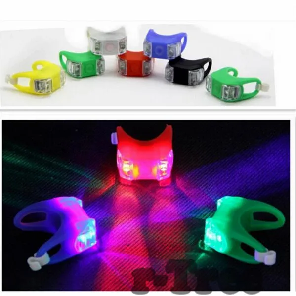 Excellent 1pcs Mini Waterproof Silicone mountain Bike Light Cycling Beetle Warning lights Front Rear Tail Lamp Bicycle light BL8023 5