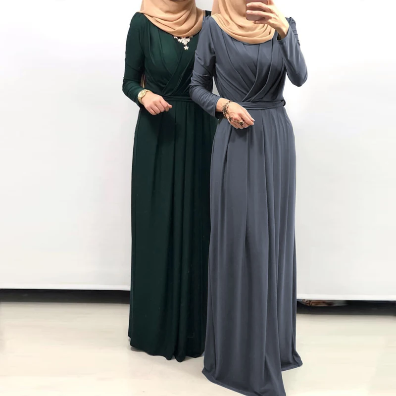 

Pleated Abaya Muslim Dress Robe Dubai Hijab Kaftan Abayas Women Jilbab Ramadan Caftan Marocain Turkish Elbise Islamic Clothing