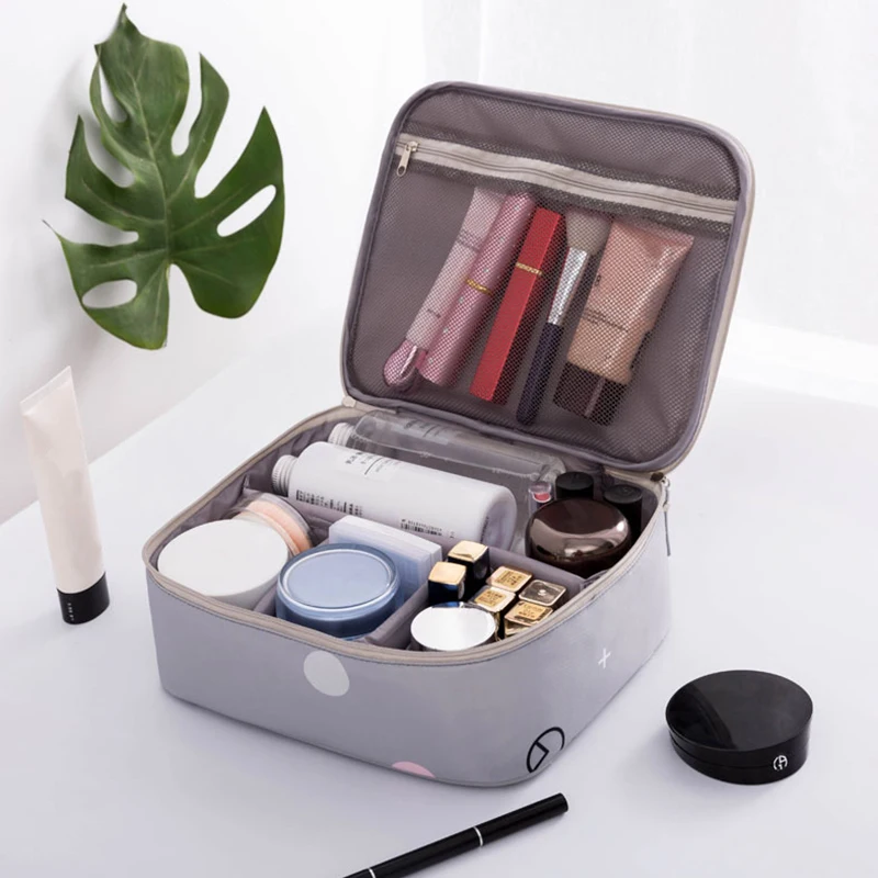  Women Cosmetic Makeup Organizers Bags Skin Care Storage Jewel Zipper Bag Pouch Box Case Home Bathro