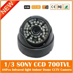 Ccd 700tvl купольная камера инфракрасная Ночное видение Пластик Крытый Мини Cctv CMOS веб-камера видеонаблюдения Бесплатная доставка Лидер продаж