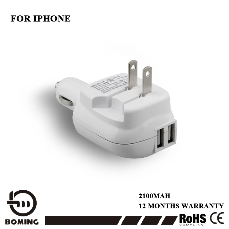 Switch Power Supply Car Charger With Power 2100mah Compatible For Ipad