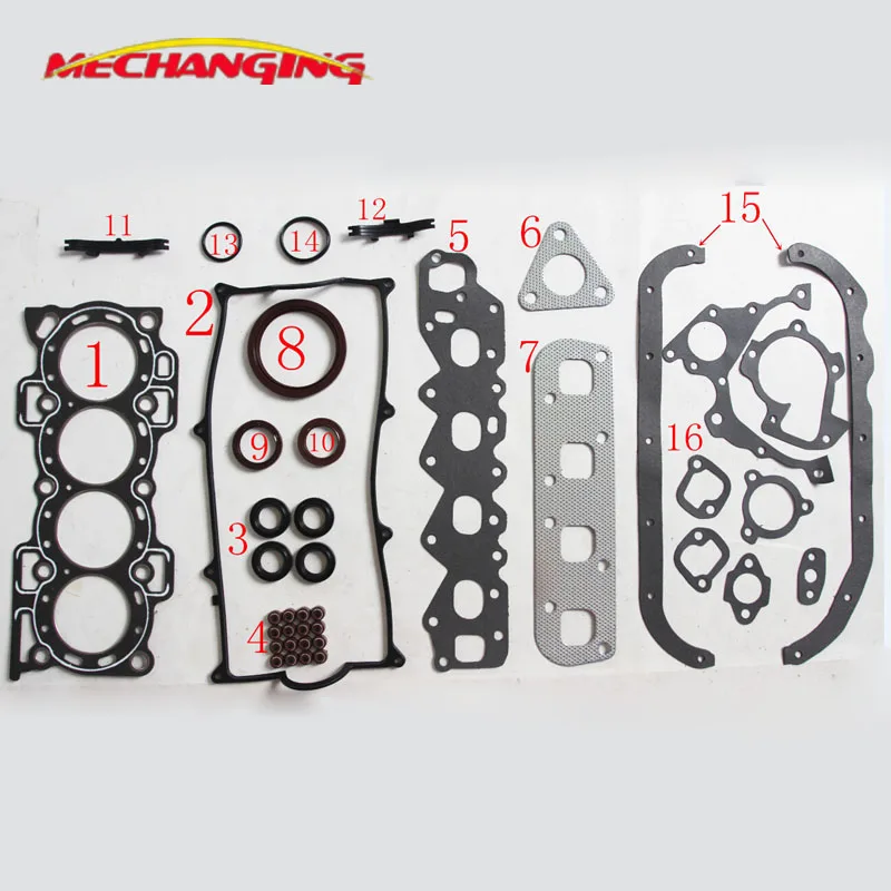 

HCE HC-EJ HDC HD-E For DAIHATSU CHARADE III IV APPLAUSE I ROCKY Hard Top Full Set Engines seal gasket 04111-87127-000 50120700