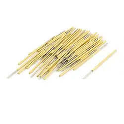 

50 Pcs PL75-F 0.74mm DiaTip 33.5mm Length Spring Testing Probes Pin