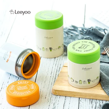 

Leeyoo Food Soup Thermos BPA-free Thermal Food Container Vacuum Thermos Stainless Steel Lunch Box for Kids 280ml 350ml