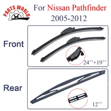 Group Silicone Rubber Front And Rear Wiper Blades For font b Nissan b font Pathfinder 2005