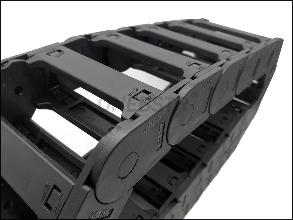 JFLO 1 Meter 25x77mm Bridge Open on Both Sides CNC Router Cable Chain  Wire Carrier Cable Drag Chain with end Joints Tanks chain 6