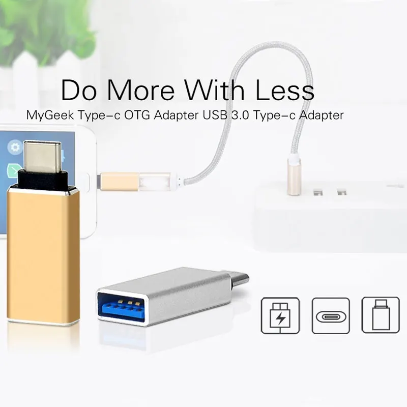 OTG USB C Мужской к USB3.0 Женский адаптер OTG type-C к USB адаптер/конвертер для Macbook Nexus Nokia N1 для samsung S8 Plus