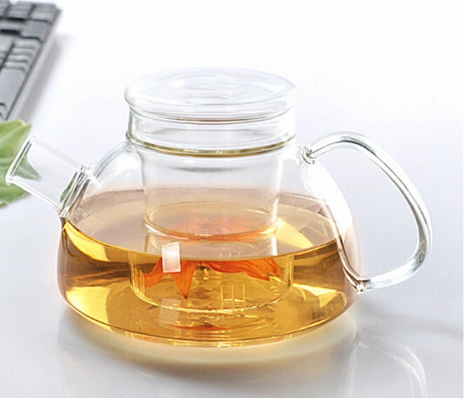 

1PC High quality Heat Resistant Glass Teapot with Infuser Filter Home Office Tea Tools Drinkware Flower Tea Pot 750ml JM 1004