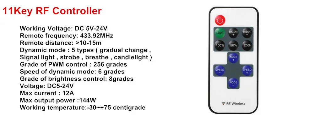 Пульт дистанционного управления Мини RGB светодиодный Управление; DC12V с ИК 24Key 44Key дистанционного Управление для светодиодные RGB ленты Светодиодные модули