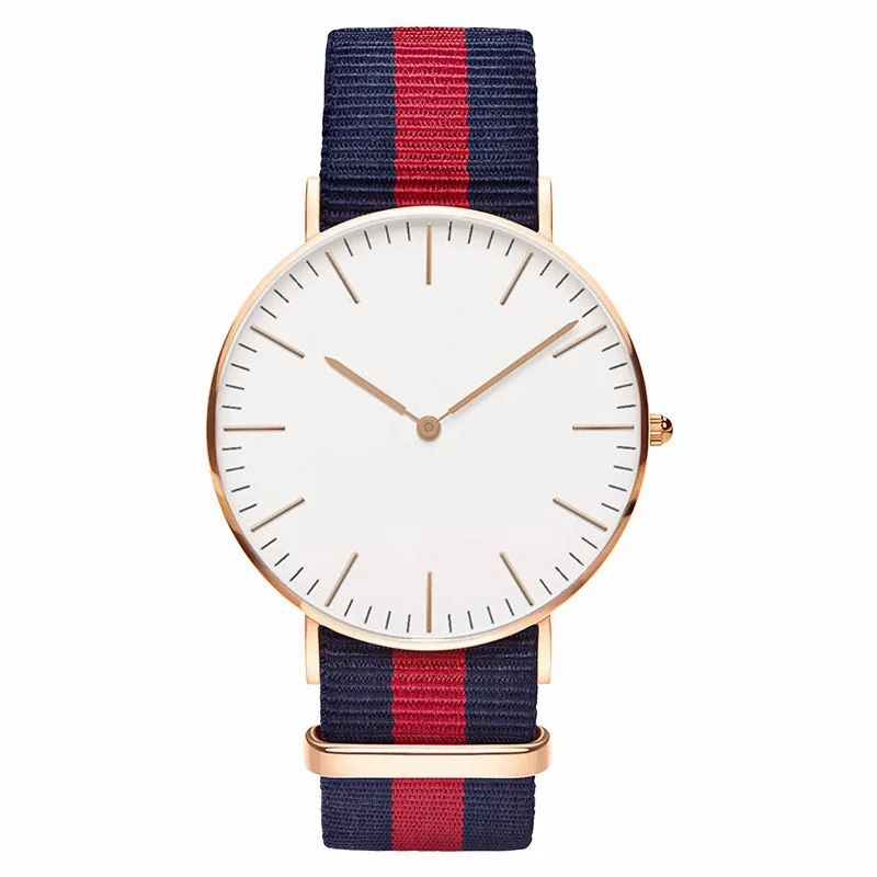 

2019 New Casual and Fashion Quartz Watch with Multicolor Nylon Cloth Watchband Wristwatch Simple Designer Women Clock Orologio
