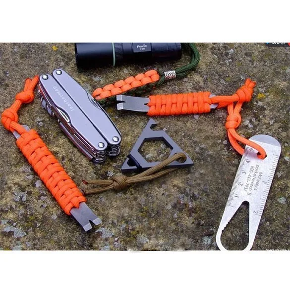 Gear Mini Crank Crowbar Pocket Pry Bar Keychain Multi Tool Survival Scraper EDC Multi Function Tools Stainless Steel Camping Kit