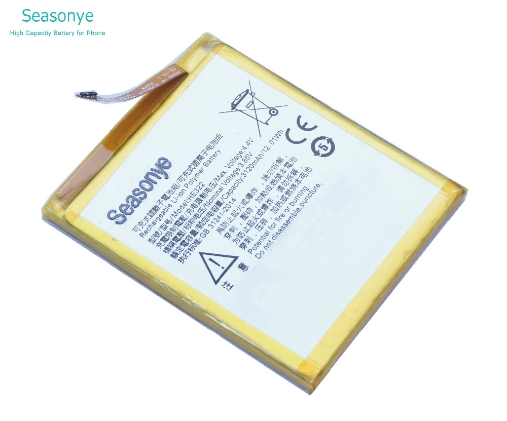 Seasonye 3120 мАч/12.01Wh HE322/HE 322 сменная батарея для телефона Nokia HE322 Batterie Bateria Batterij 10