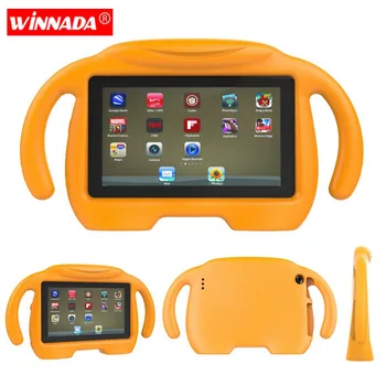 

For Amazon Kindle Fire 7 2017 Case Baymax Kids Tablet Protecter Shell shockproof EVA Hand-held Stand Cover for Kindle Fire7 2015