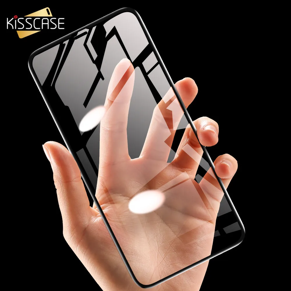 KISSCASE Gehärtetem Glas Für iPhone X XR XS Max XS Ultra Slim Klar Mit Schwarzen Rand Screen Protec