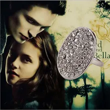 Anillo de Saga Bella de película el crepúsculo, anillo crepuscular de vampiro, joyería Edward, anillos de compromiso para mujer, regalo de fiesta de boda