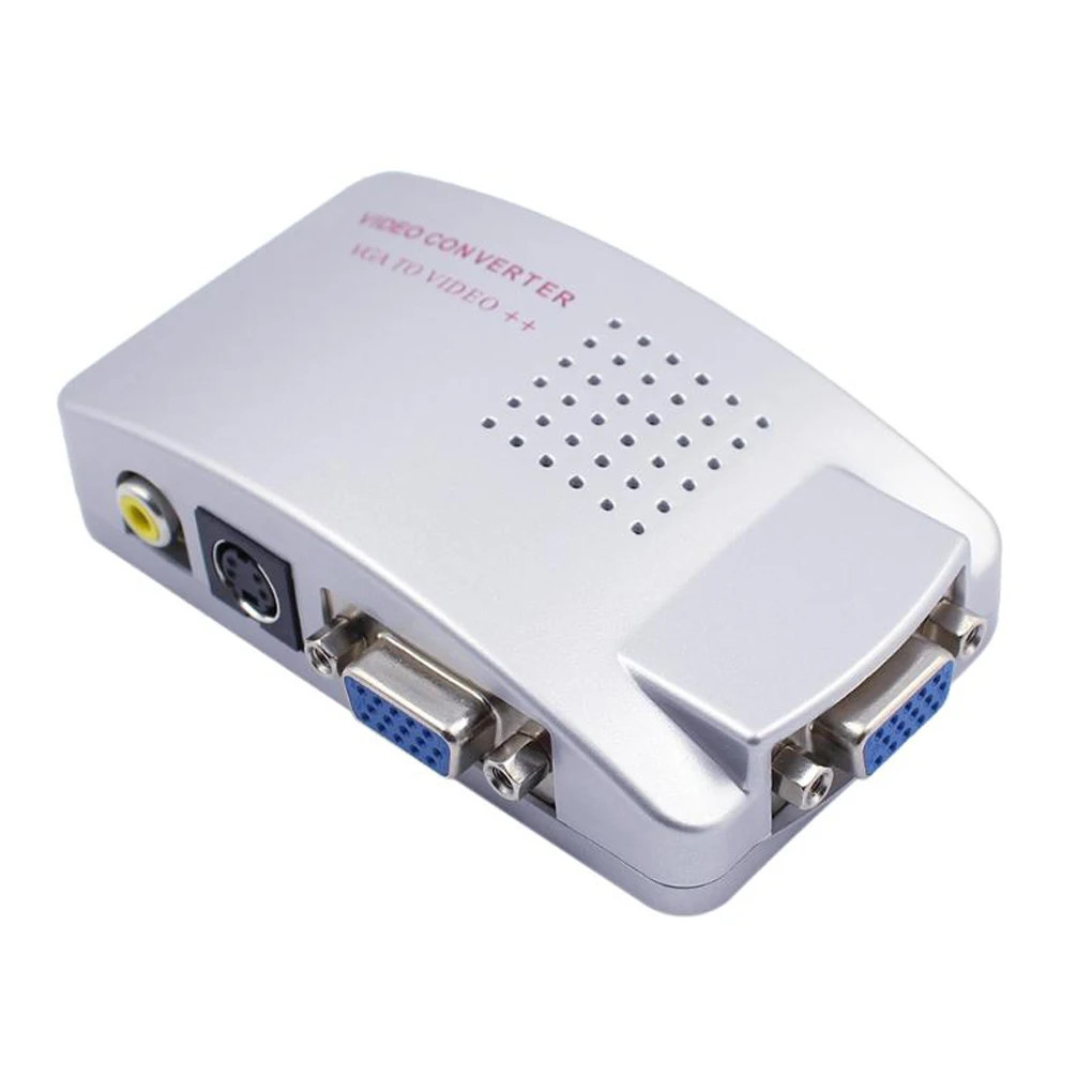 HD VGA to AV Converter PC Laptop Composite Video TV RCA