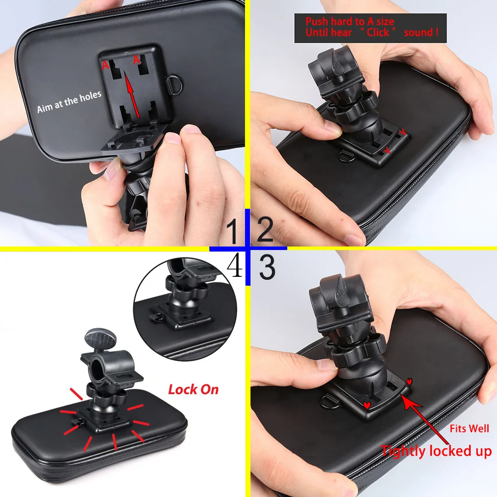 Waterproof Bike Motorcycle Phone Holder For Huawei Honor 5A 5X P10 P9 P8 Lite 2018 GR3 Universal Mobile Phone Support Movil Moto 1
