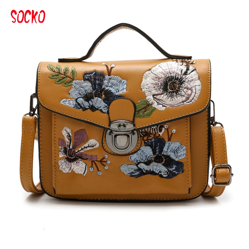 

Female Corss Body Bag Rivet shoulder bag Lady Embroidered Square Messenger Bag for Dating H41