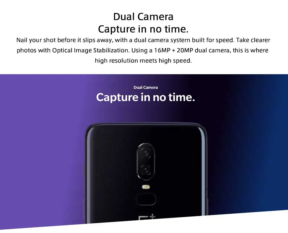 Мобильный телефон Oneplus 6 A6000, 4G LTE, 6,28 дюймов, 6 ГБ ОЗУ, 64 Гб ПЗУ, Восьмиядерный процессор Snapdragon 845, Android 8,1, 20 МП, NFC, две sim-карты