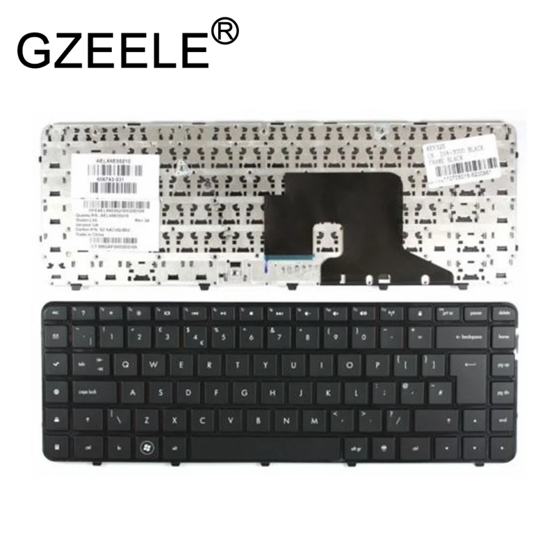 GZEELE для hp Pavilion DV6-3000 DV6-4000 DV6T-3000 DV6-3000ER DV6-3000SB DV6-3000SO DV6-3001AU Великобритания Клавиатура ноутбука с рамкой ГБ