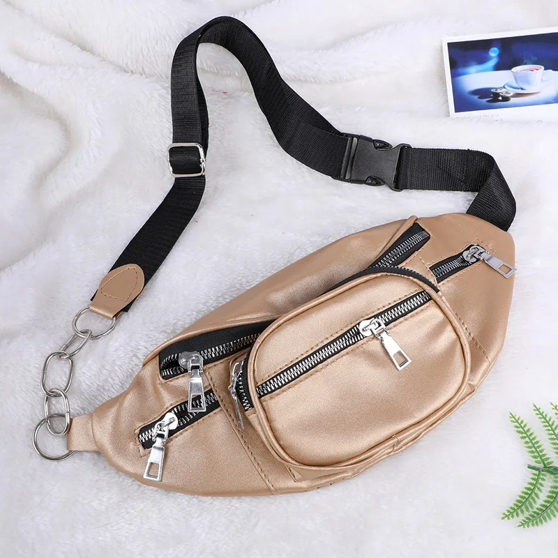 Oeak New Women Waist Bag Multifunction Women Waist Fashion Leather Phone Bags Small Belt Bag Cool Packs Women