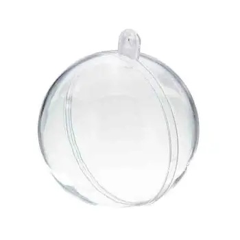 

10PCS Christmas Tree Decor Ornament 5CM Ball Type Box Transparent Plastic Craft Christmas Gift Boxes transparent plastic ball
