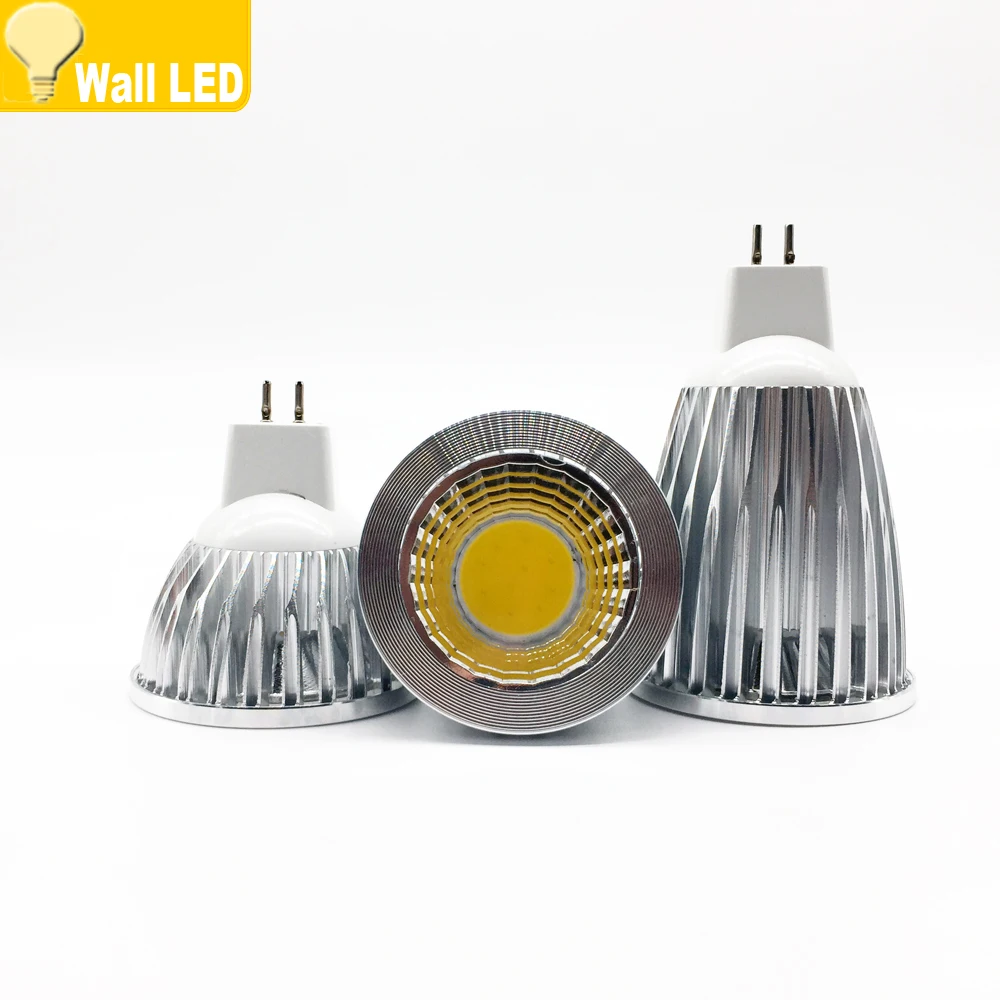 

New High Power Lampada Led MR16 GU5.3 COB 6w 9w 12w Dimmable Led Cob Spotlight Warm Cool White MR 16 12V Bulb Lamp GU 5.3 220V